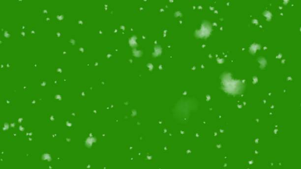 istock Isolated falling snow on a green screen background. 3d illustration. 2059135520