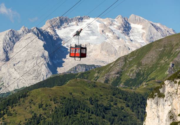 istock Mount Matmolada and rope way, Dolomites mountains, Italy 2059232820