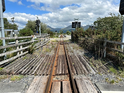 This is a picture of the Porthmadog Welsh Highland Railway in North Wales.