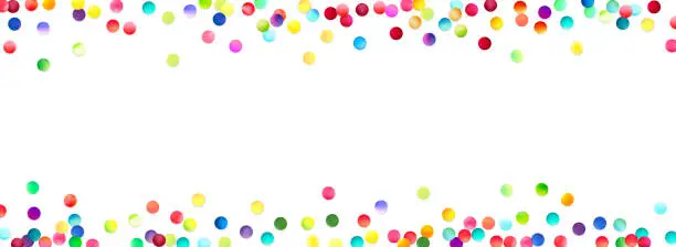 Vector illustration of Vibrant Dot Border Panorama