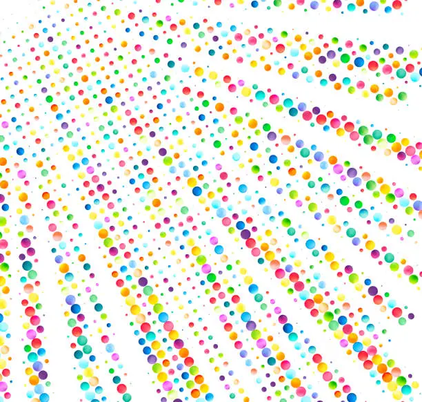 Vector illustration of Dynamic Colorful Dots Cascade