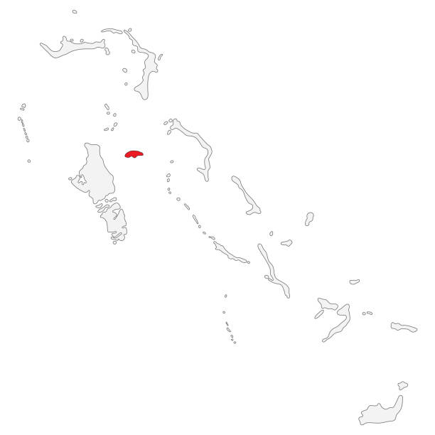 istock Map of Bahamas with capital city Nassau 2059389005