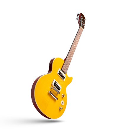 Red electric guitar isolated on white with soft shadows. Clipping path included. (Only for the largest file)Similar inages:
