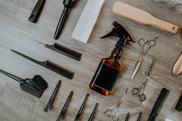 istock Flat lay of salon equipment 2059568242
