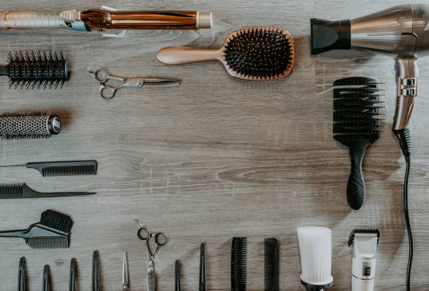 istock Flat lay of salon equipment 2059568244