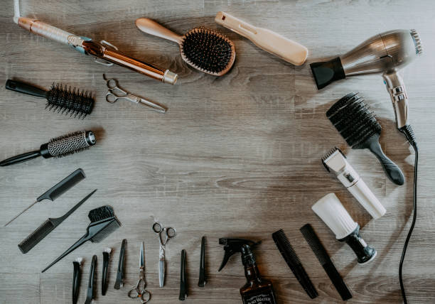 istock Flat lay of salon equipment 2059568249
