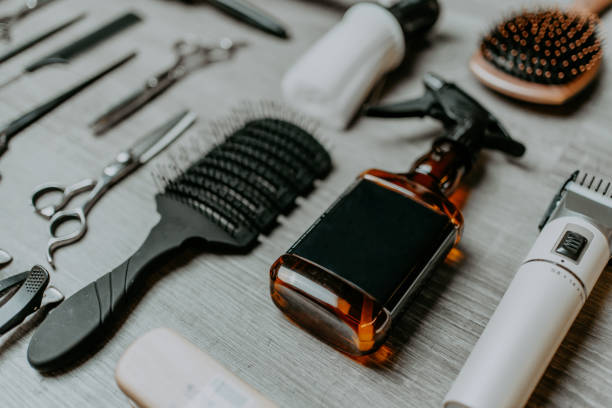 istock Flat lay of salon equipment 2059568251