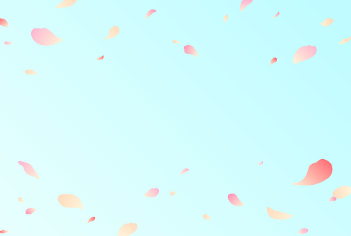 Background illustration with falling petals
