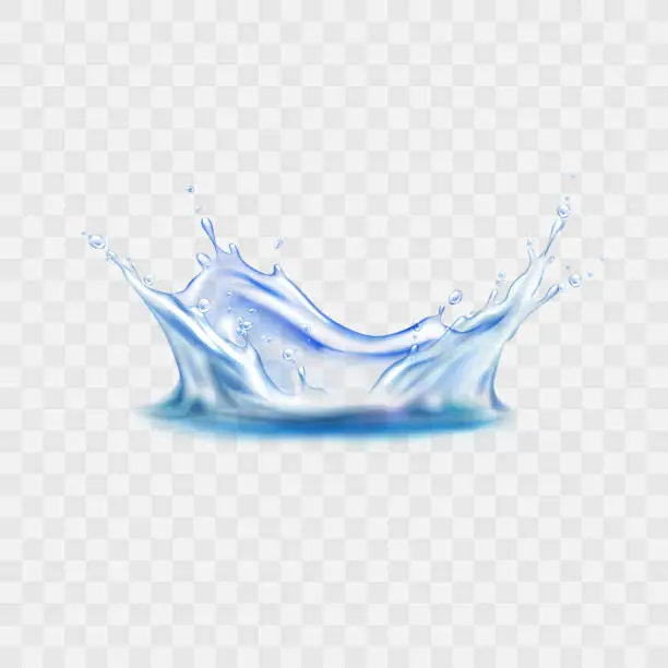 Vector illustration of Vector water splash. aqua liquid dynamic motion