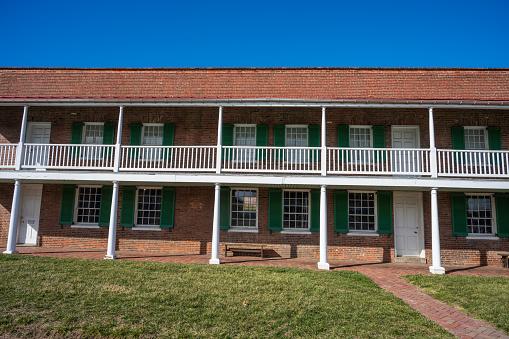 Living court of garrison at Fort McHenry National Monument and Historic Shrine, Baltimore, Maryland, USA
