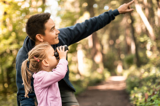 istock Father and daughter enjoying discovering nature together. 2059748032