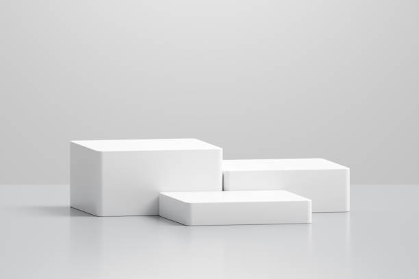 istock White square podiums for placing products 3D background 2059803182