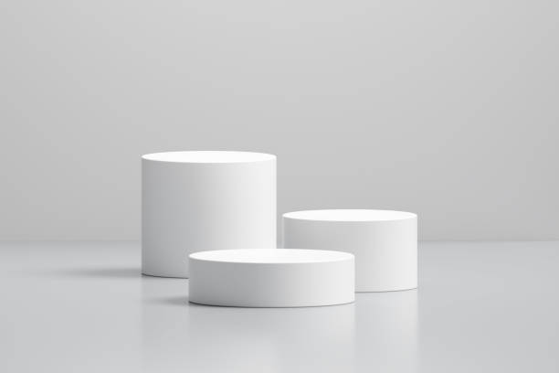 istock White round winner podiums for placing products 3D background 2059803183