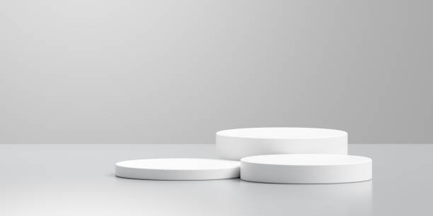 istock White round winner minimal podiums for placing products 3D background 2059803186