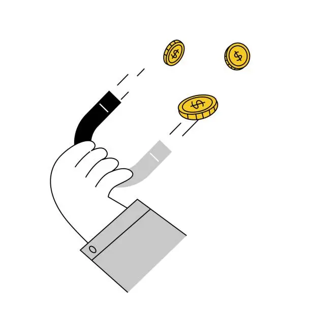 Vector illustration of Financial Magnet