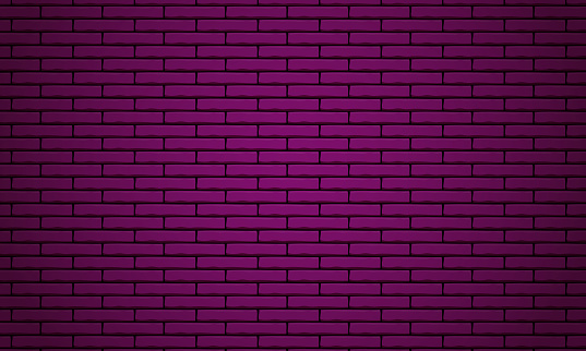 Vector drak pinke brick wall texture illustration using as background and wallpaper with copy space