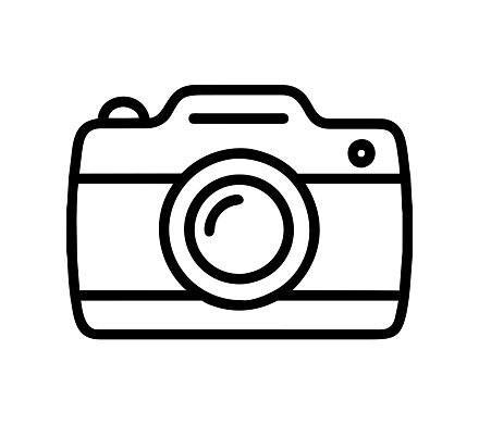 Camera icon features snapshot of camera with flash, symbolizing capturing photos instantly. It represents media and photography, showcasing concept of taking photos through lens.