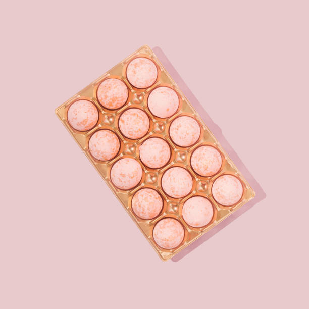 Easter minimal concept idea of eggs pattern.
