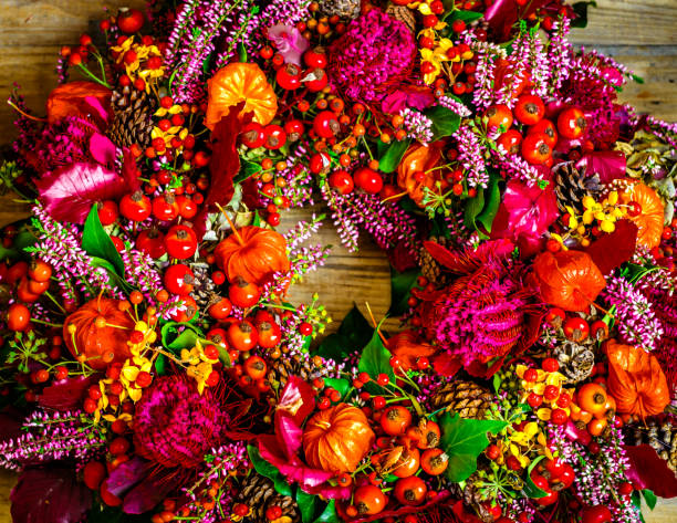 typical flower wreath - close up - photo