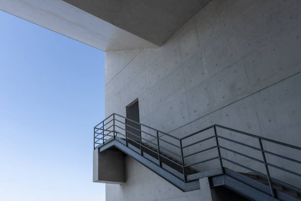 istock Undecorated cement walls and stairs in modern architecture 2060004735