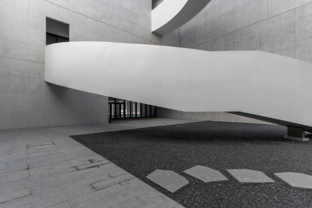 Sunlight refraction in cement walls and structures in modern architecture