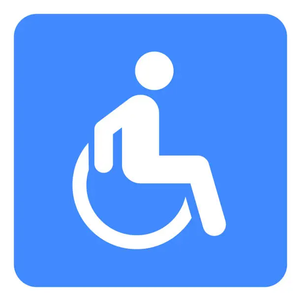 Vector illustration of Vector wheelchair sign