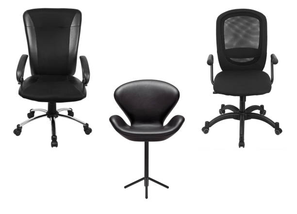 istock The office chair from black leather 2060060400
