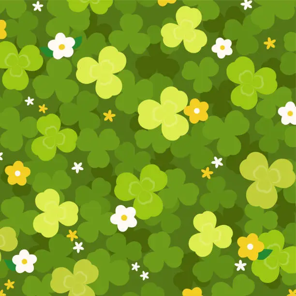 Vector illustration of Cute background illustration of clover