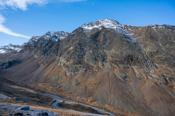 istock Mountain asphalt road high in rocky mountains. 2060079385