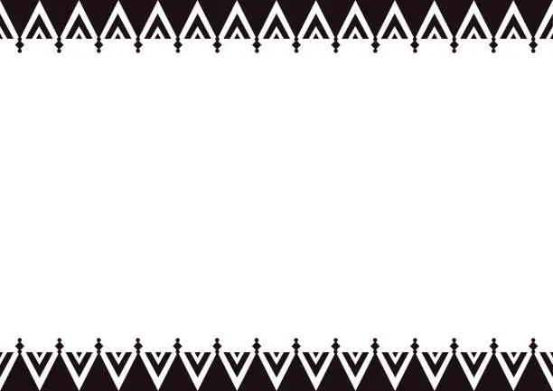Vector illustration of black and white geometric shape as frame background