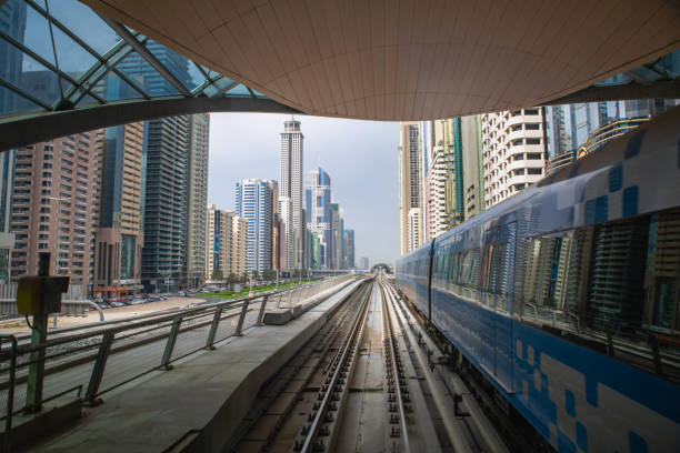 istock Dubai metro railway subway underground train in Dubai, United Arab Emirates 2060109643
