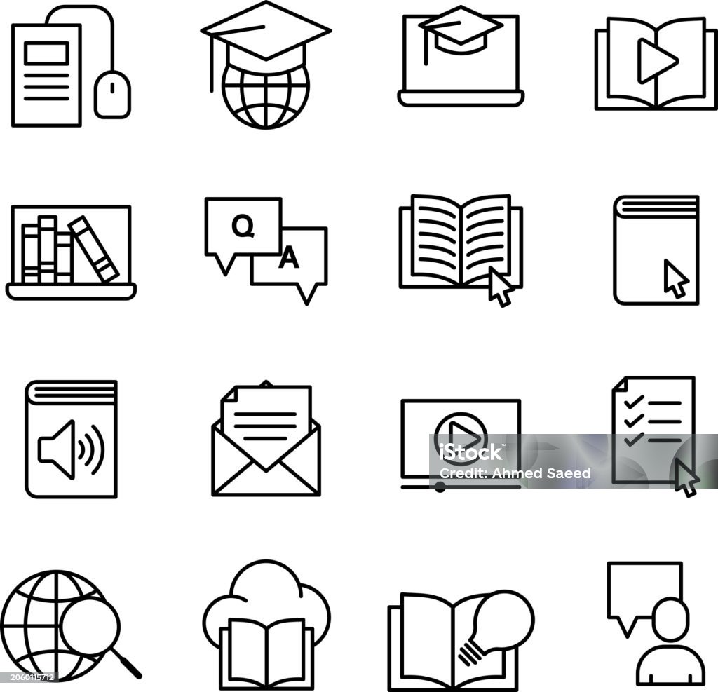 Outside Learning Visual Icon Learning Icons Empowering Minds Through Visual Representation Stock ...