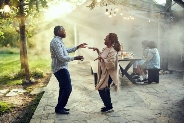Dancing on a party in the backyard!
