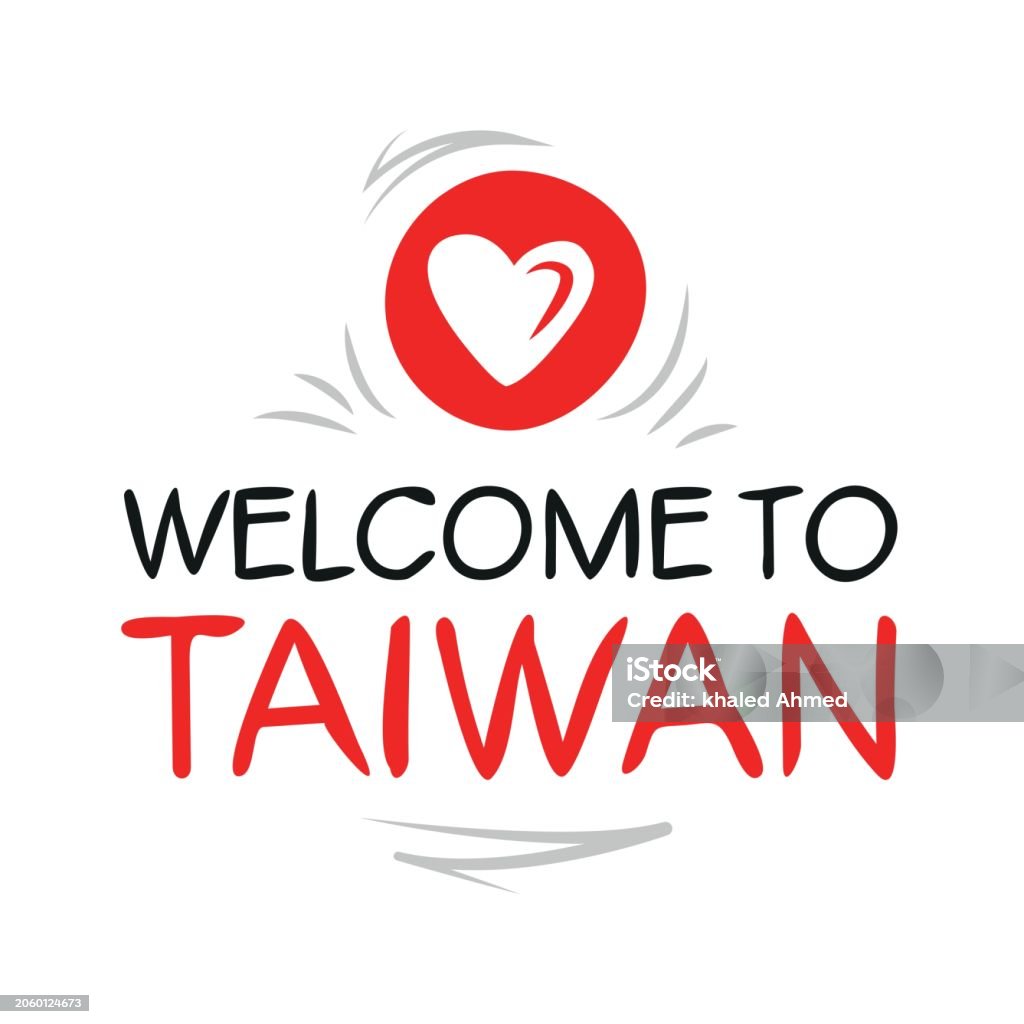Taiwan Hello Text Welcome To Taiwan Stock Illustration - Download Image Now - Calligraphy ...