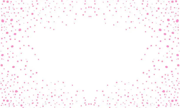 Vector illustration of Vector hand drawn pink polka dot background