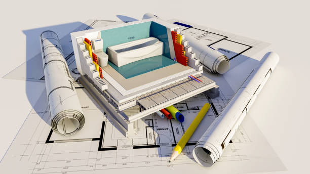 istock technical details of a bathroom construction in an architecture project 2060127955