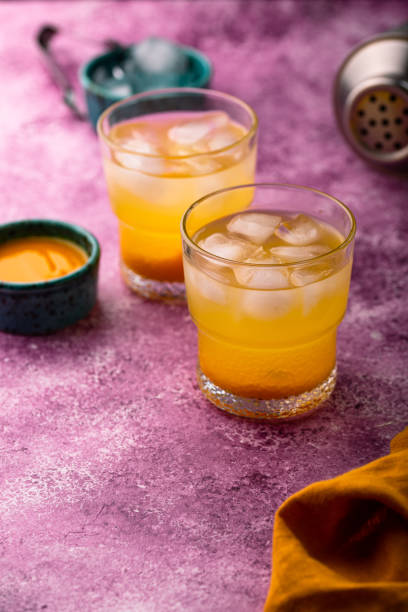 istock Summer cocktail with mango juice and ice 2060144177