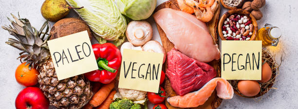 istock Pegan diet. Paleo and vegan products 2060148070