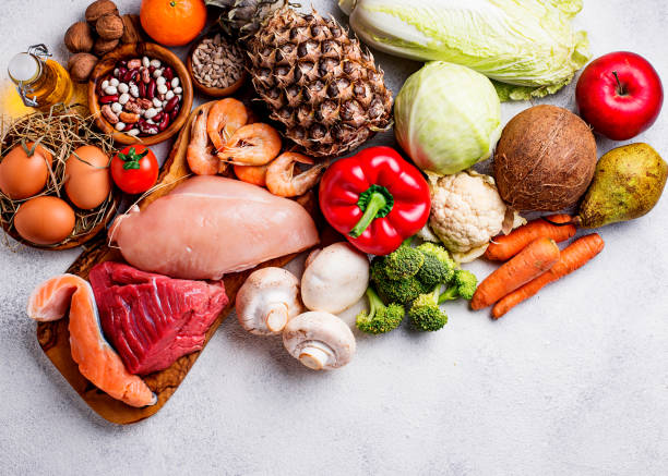 istock Pegan diet. Paleo and vegan products 2060148084