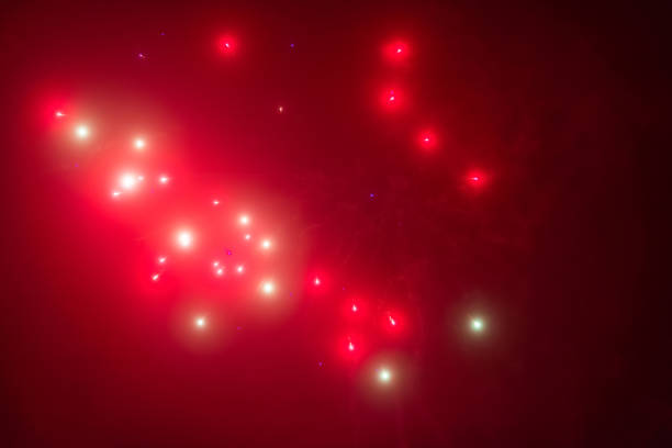 Abstract blurred beautiful firework for background.colorful firework for celebration.Festive fireworks colorful display dark background.Beautiful light for celebration.Happy new year 2022 wallpaper.