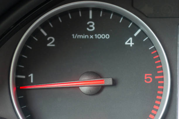 car odometer and speedometer with warning indicators