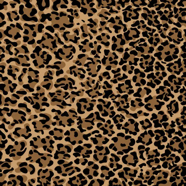 Vector illustration of Leopard, Cheetah or Jaguar pattern seamless.