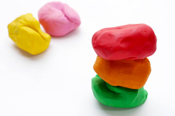 istock Colorful plasticine clay on white background. 2060167511
