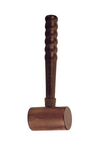 Wood hammer isolated on white