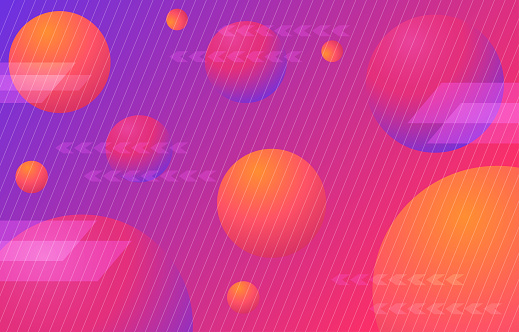 fresh Abstract pink orange bubble colorful gradient background. futuristic, papercut, light summer