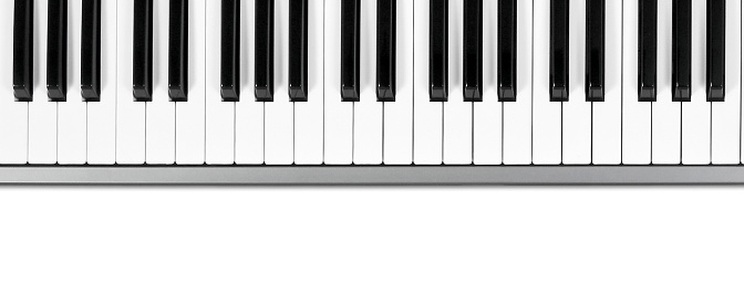 piano keyboard isolated on white background