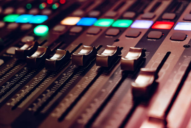 istock A sound mixing console in close-up 2060209184