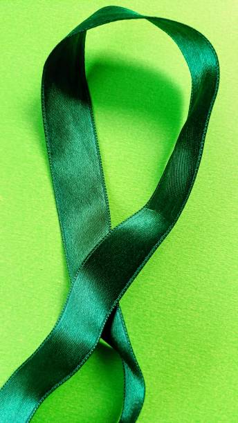 istock Green Ribbon, green  background 2060210765