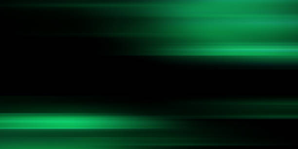 istock Speed rays, velocity light neon flow, zoom in motion effect, green glow speed lines, colorful light trails, stripes 2060239287