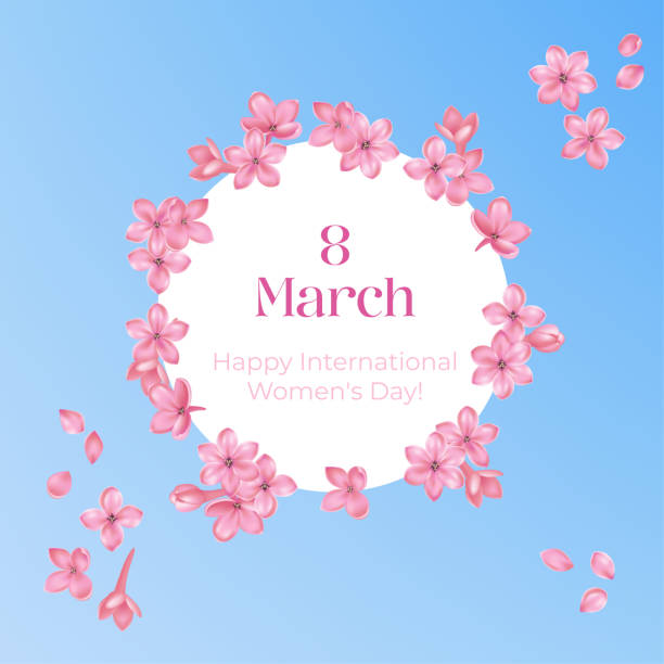ilustrações, clipart, desenhos animados e ícones de uma flor lilás realista para o cartão do dia internacional da mulher, em 8 de março. perfeito para cartões de felicitações, convites e banners, celebrando a beleza da natureza e da feminilidade. não ia. - womanhood